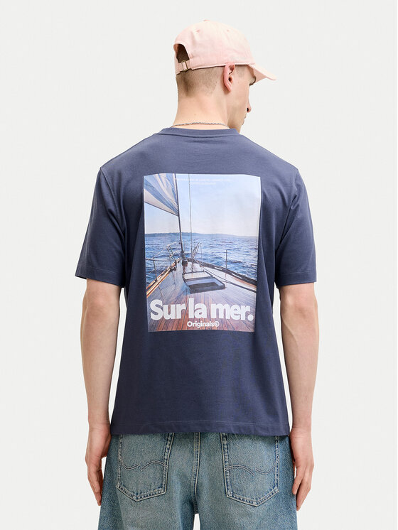 Jack & Jones Tricou Riviera 12295161 Bleumarin Relaxed Fit