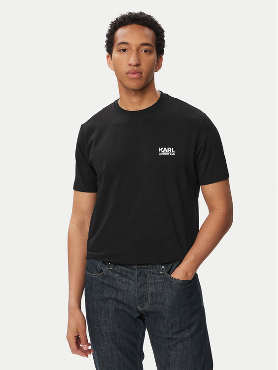 KARL LAGERFELD Tricou 755781 563235 Negru Regular Fit