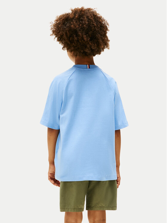Tommy Hilfiger Tommy Hilfiger T-Shirt KB0KB09726 Niebieski Regular Fit