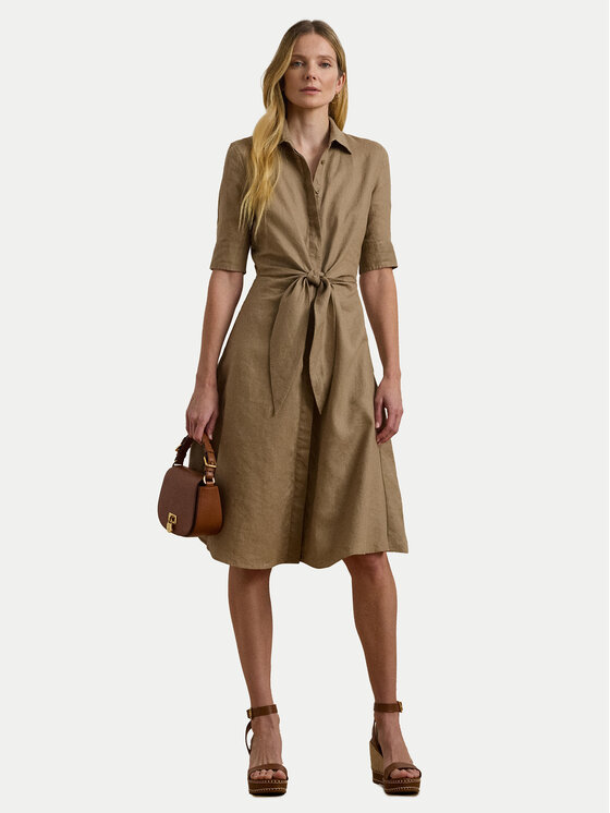 LAUREN RALPH LAUREN LAUREN RALPH LAUREN Sukienka koszulowa 200905667016 Beżowy Regular Fit