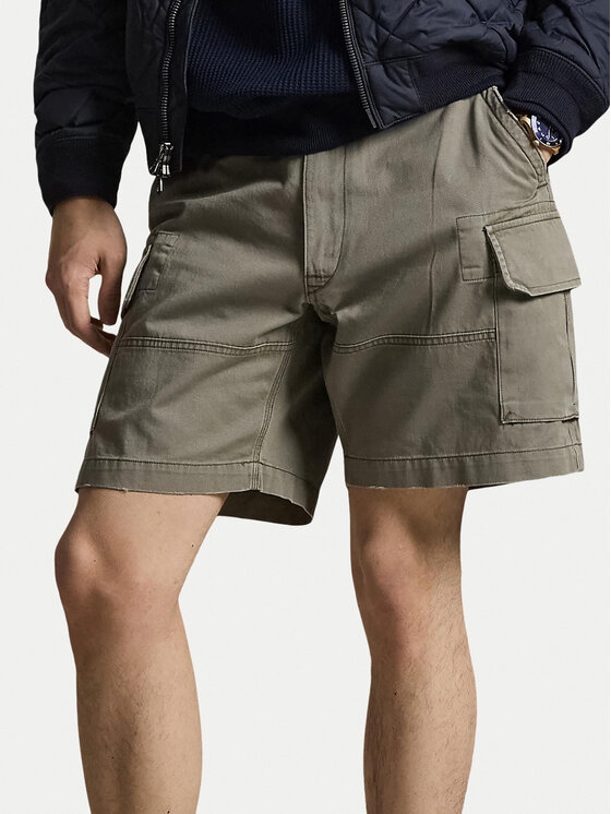 Polo Ralph Lauren Polo Ralph Lauren Šortky z materiálu 710964027002 Zelená Relaxed Fit
