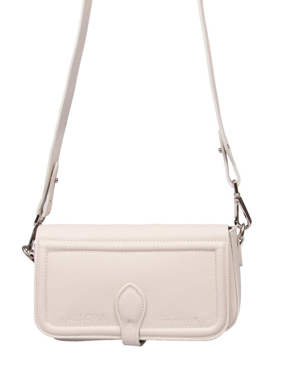 ALLORA BE UNIQUE ALLORA BE UNIQUE Borsetta crossbody 100% skóra Écru