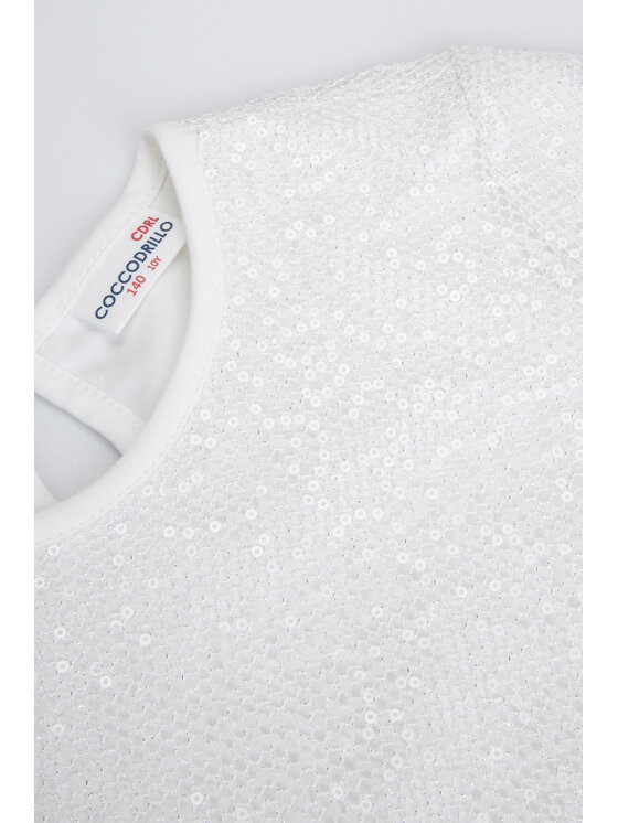 Coccodrillo Coccodrillo Bluzka WC3143206EJG-001 Biały Regular Fit