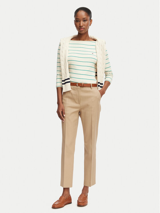 Tommy Hilfiger Tommy Hilfiger Bluză New Cody WW0WW40589 Crem Slim Fit
