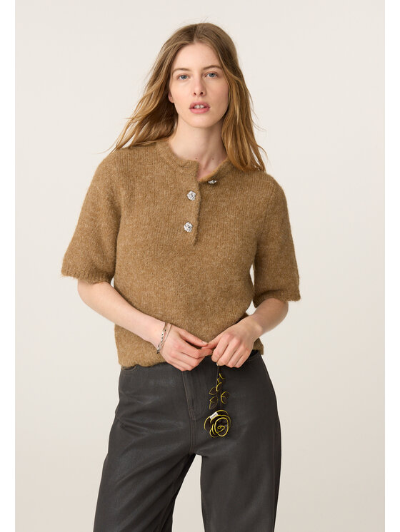 Fabienne Chapot Fabienne Chapot Sweter 6744-1532-175 Brązowy Regular Fit