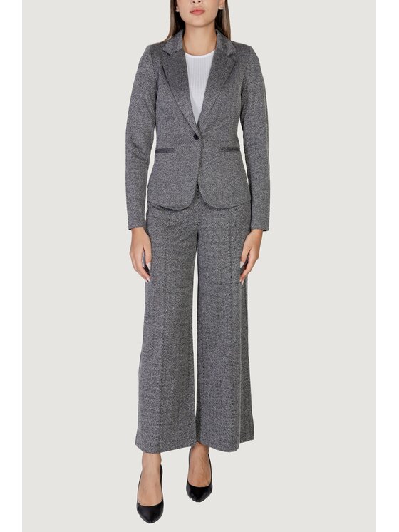 ICHI ICHI Giacca da abito IHKATE JACQUARD BL4 Nero Blazer Fit