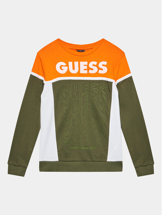 Guess Guess Μπλούζα L3BQ02 KAX73 Χακί Regular Fit