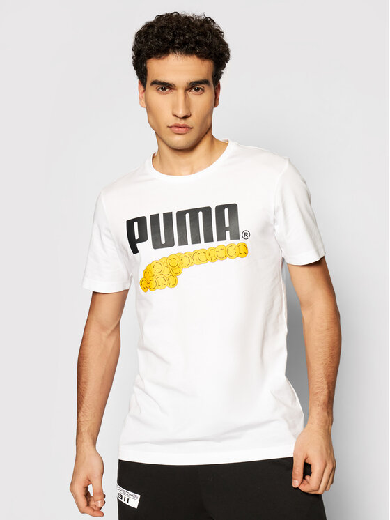 Puma Tricou Club Graphic Tee 598793 Alb Regular Fit