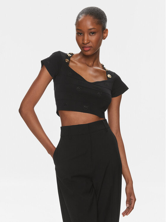 PINKO Pinko Halenka Hoodia 102882 A1LK Černá Slim Fit