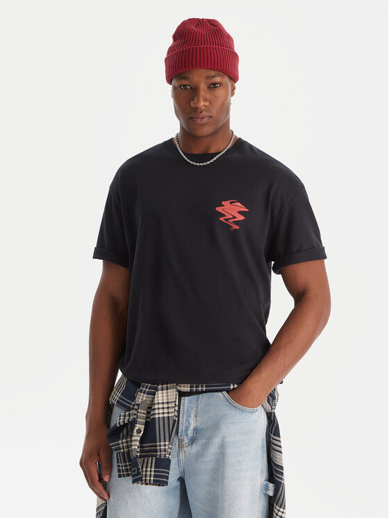 Quiksilver Quiksilver Póló Elderberry EQYZT08200 Fekete Regular Fit