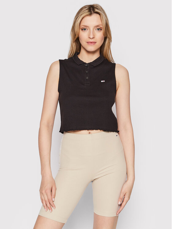 Tommy Jeans Tommy Jeans Polo DW0DW12532 Czarny Regular Fit