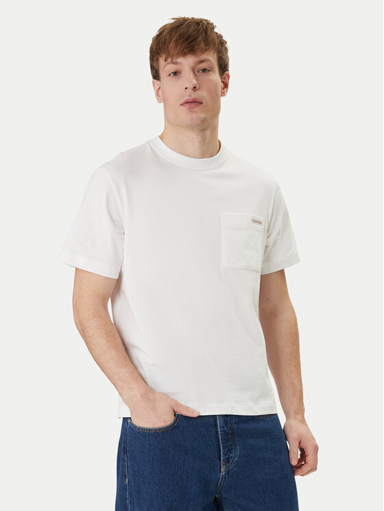 Calvin Klein Jeans Tricou LV04RF280G Alb Regular Fit