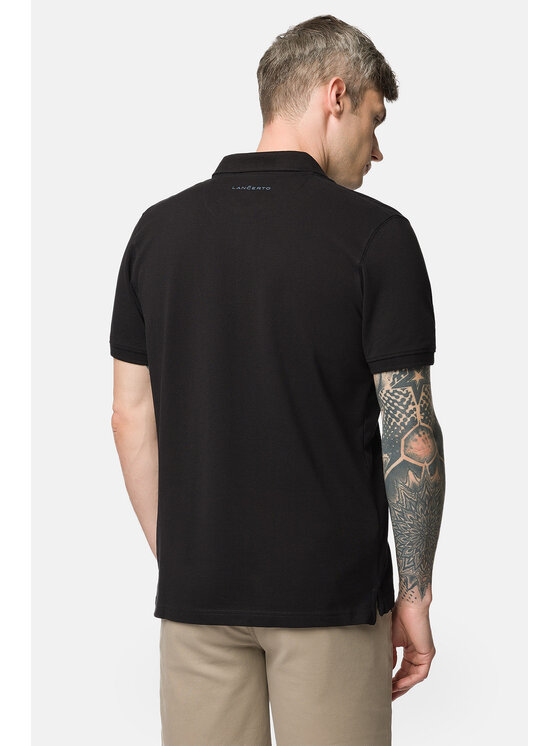 Lancerto Lancerto Polo Blake PO073123000015 Czarny Regular Fit