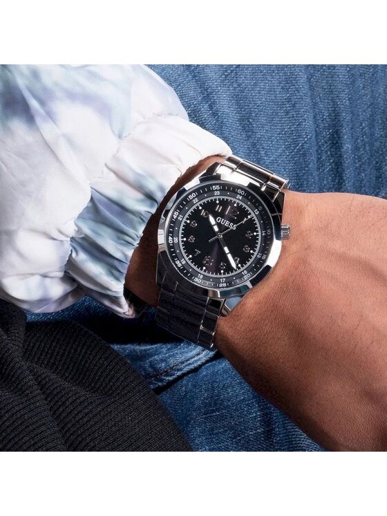 Guess Guess Hodinky GW0493G Strieborná