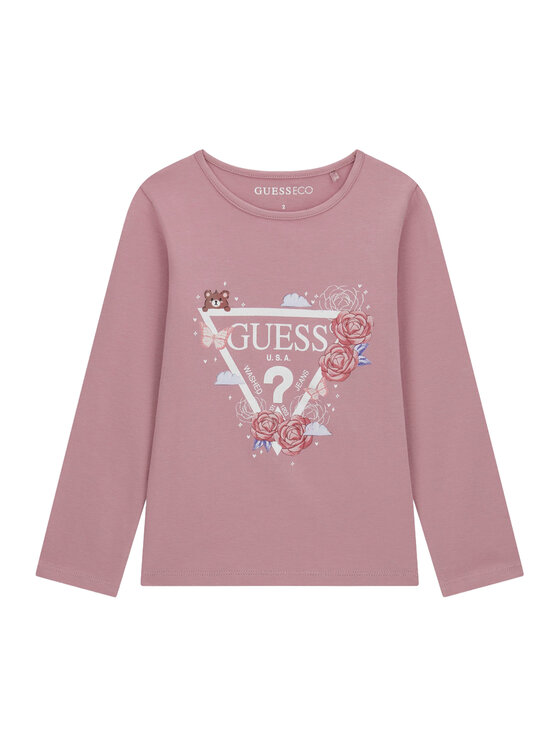 Guess Guess Bluse K6YI24 K3732 Rosa Regular Fit