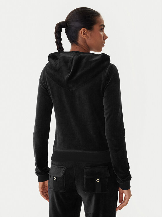 Juicy Couture Juicy Couture Mikina Robyn JCSEBJ007G Černá Slim Fit