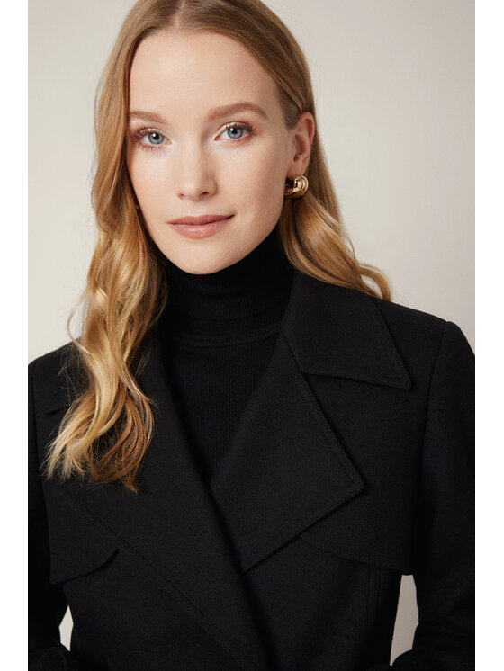 Lancerto Lancerto Płaszcz Eloria PC073225000015 Czarny Regular Fit