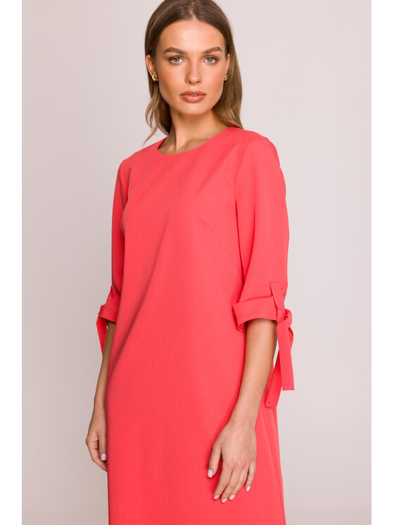 Stylove Stylove Sukienka wieczorowa S393 Pomarańczowy Premium Fit