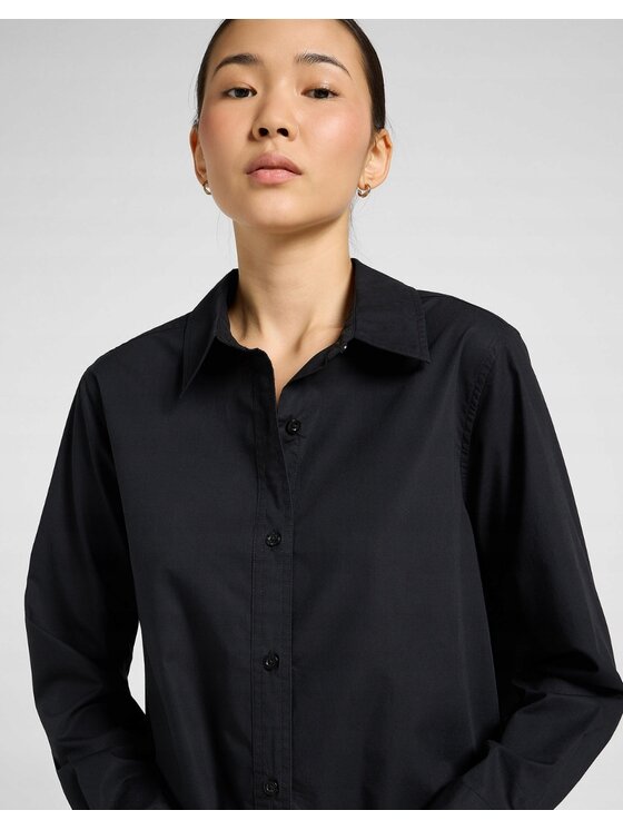 Lee Lee Koszula Classic Shirt Czarny Regular Fit