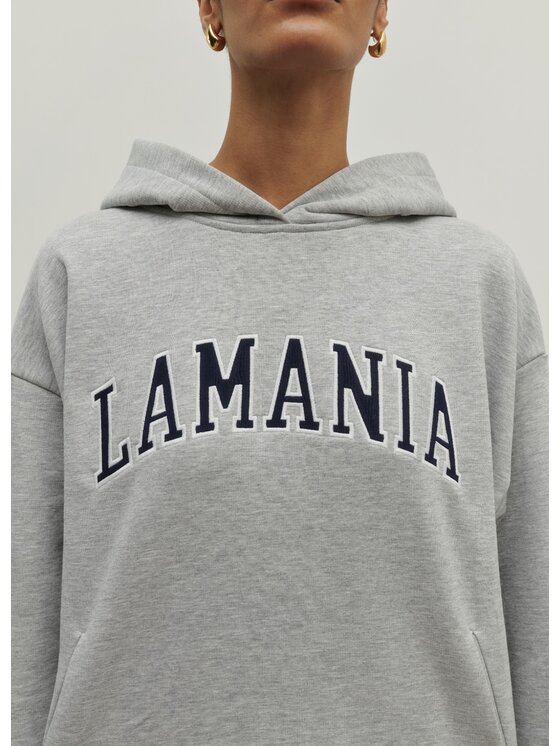 La Mania La Mania Felpa LOS 3 Grigio Classic Fit