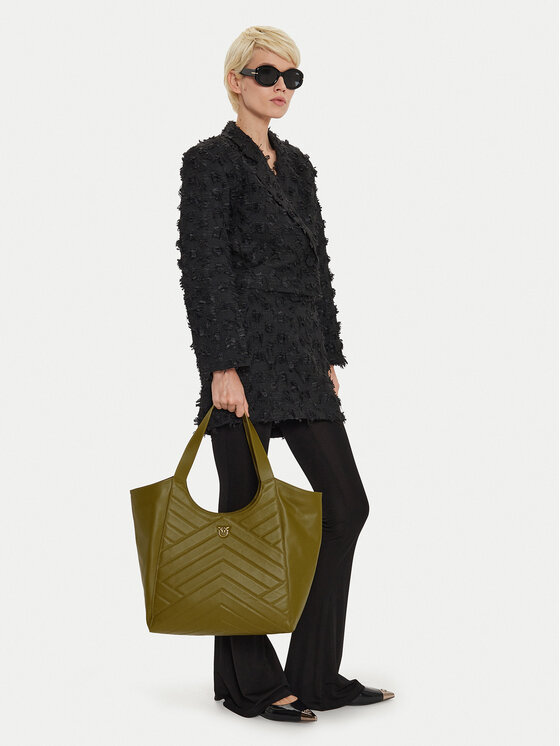 PINKO PINKO Torebka Tote Bag Puzzle 104536 A29Y V68Q Zielony