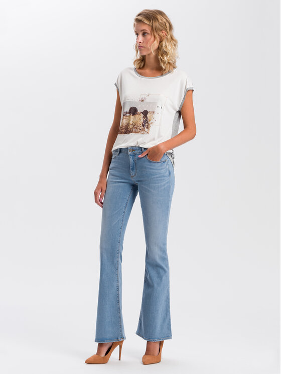 Cross Jeans Cross Jeans Jeansy P 433-015 Niebieski Flared Leg