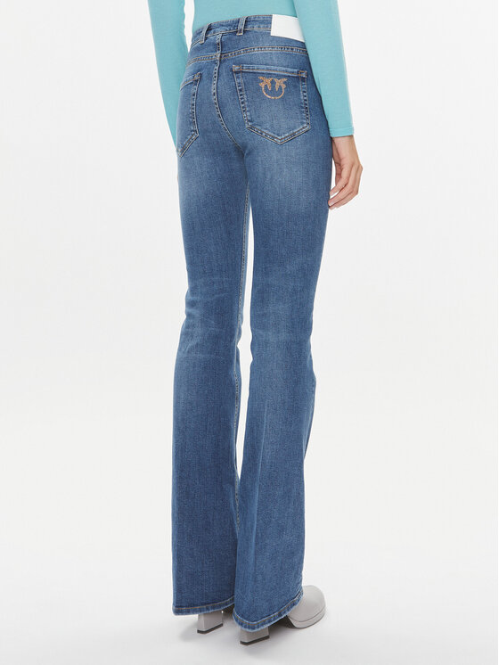 PINKO Pinko Farmer Flora 100561 A0J8 Kék Flared Leg