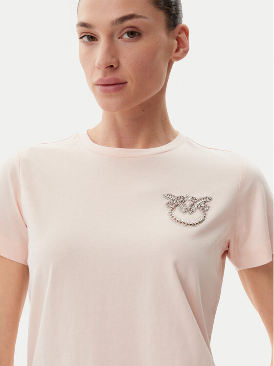 PINKO PINKO Тишърт Nambrone 103320 A2G7 Розов Regular Fit