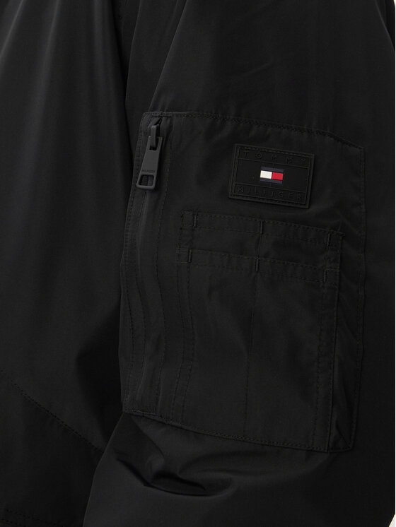 Tommy Hilfiger Tommy Hilfiger Bomber stila jaka Packable Bomber MW0MW43462 Melns Regular Fit
