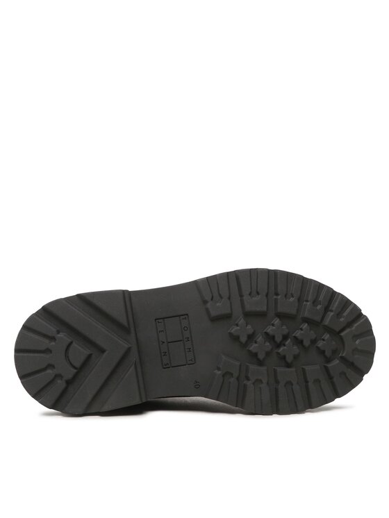 Tommy Jeans Tommy Jeans Kotníková obuv s elastickým prvkem Tommy Jeans Suede Boot EM0EM01205 Černá