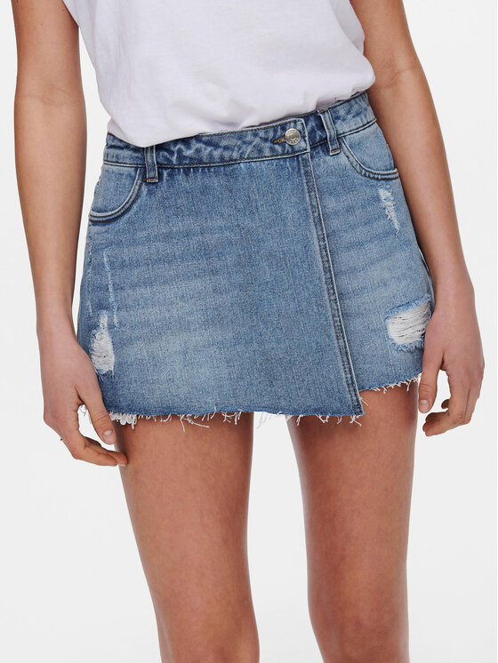 ONLY ONLY Gonna di jeans Texas 15227220 Blu Regular Fit