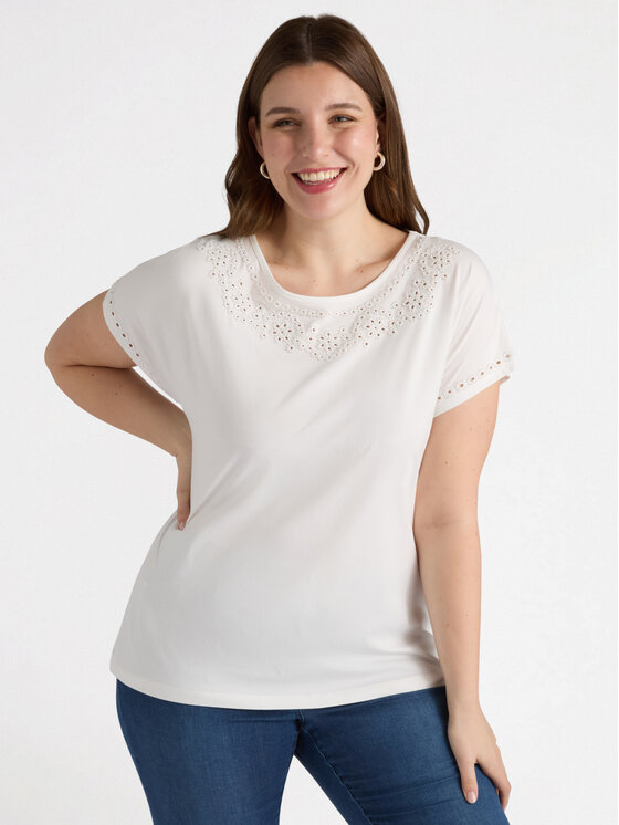 Fiorella Rubino Fiorella Rubino T-shirt G053L008363N011 Bianco Regular Fit