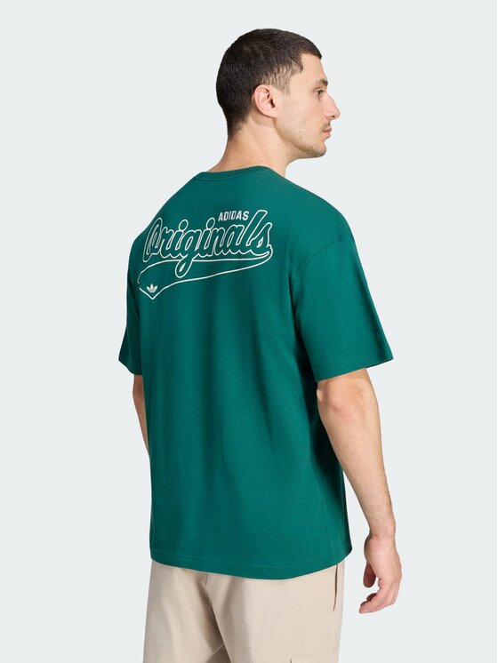 adidas adidas T-Shirt 170357 Zielony ciemny Loose Fit