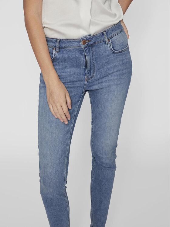 Vila Vila Jeansy Sarah 14094341 Niebieski Skinny Fit