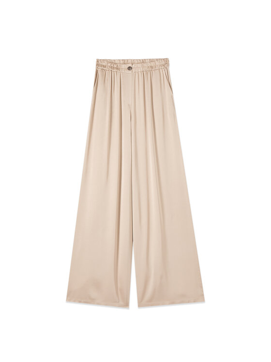 Oltre Oltre Spodnie materiałowe P018J002675N002 Biały Baggy Fit