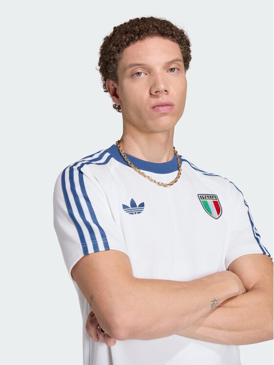 adidas adidas Koszulka techniczna 161929 Biały Slim Fit
