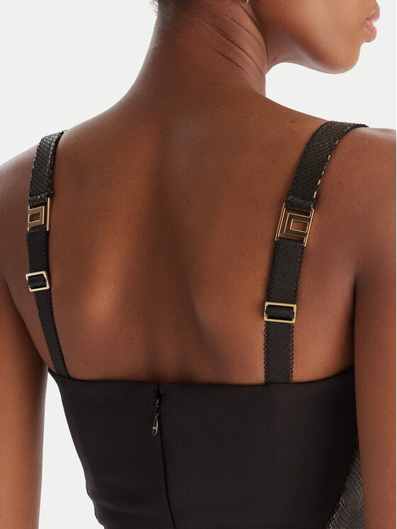 Elisabetta Franchi Elisabetta Franchi Φόρεμα κοκτέιλ AB-838-57E2-V480 Μαύρο Slim Fit