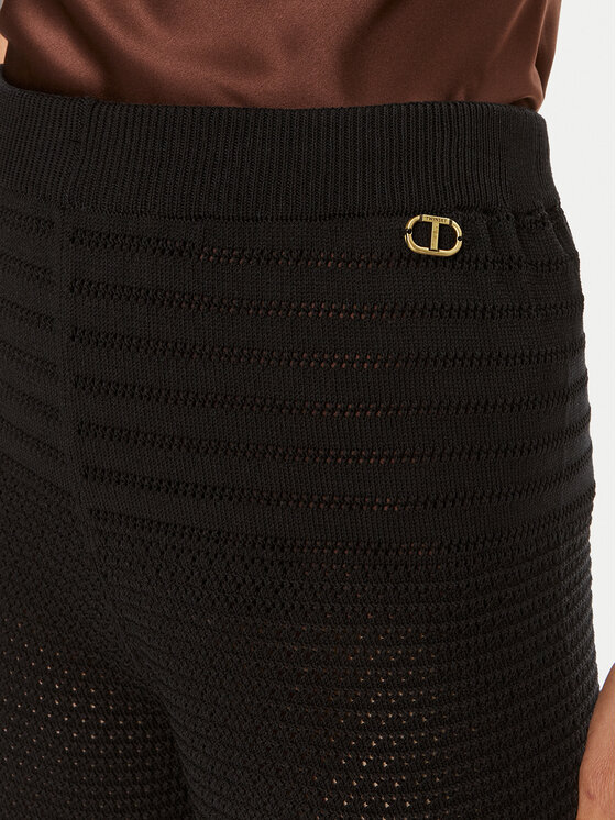TWINSET TWINSET Παντελόνι υφασμάτινο 241TT3163 Μαύρο Slim Fit