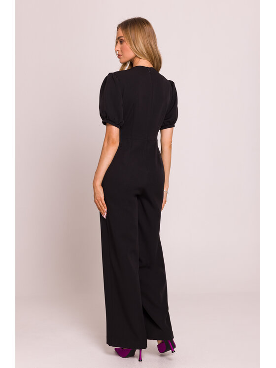 Made of Emotion Made of Emotion Jumpsuit M852 Nero Sexy Straight Fit