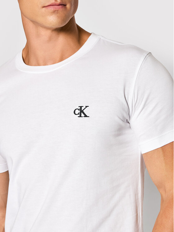 Calvin Klein Jeans Calvin Klein Jeans Tričko Tee Shirt Essential J30J314544 Biela Slim Fit