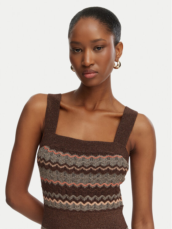 Marciano Guess Marciano Guess Pletena obleka G6GK42 Z0640 Rjava Regular Fit