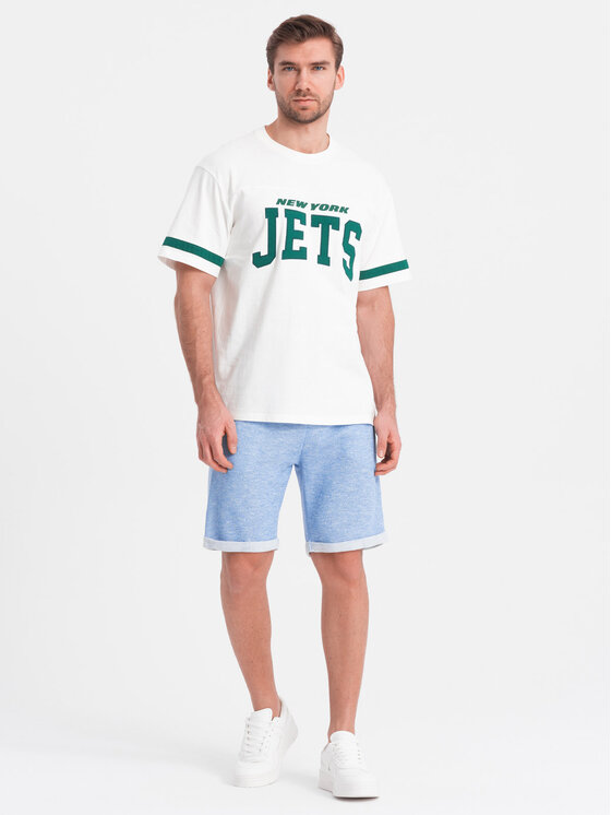 Ombre Ombre Szorty materiałowe OM-SRSK-0116 Niebieski Loose Fit