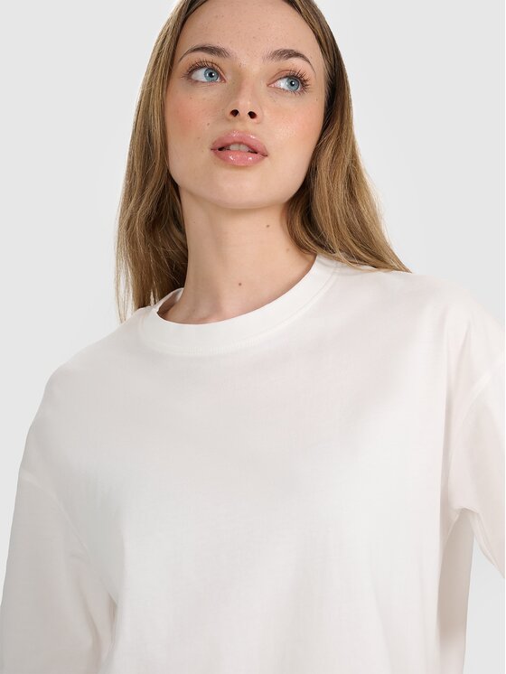 4F 4F T-shirt 4FRSS25TTSHF2692-11S Bianco Oversize