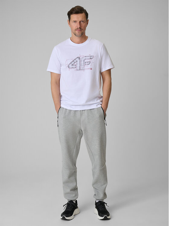 4F 4F T-Shirt COMMERCIAL 12 Biały Regular Fit