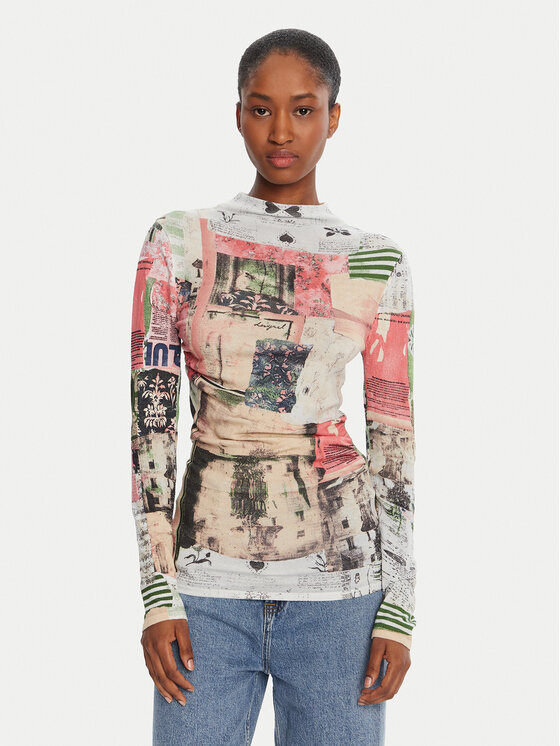 Desigual Bluzka Montreal 25WWJF39 Kolorowy Regular Fit