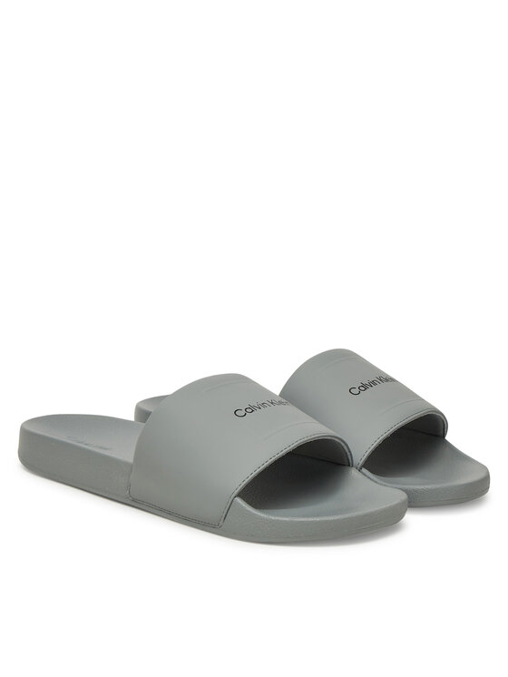 Calvin Klein Calvin Klein Papucs Pool Slide W/ Ck Square HM0HM01754 Szürke