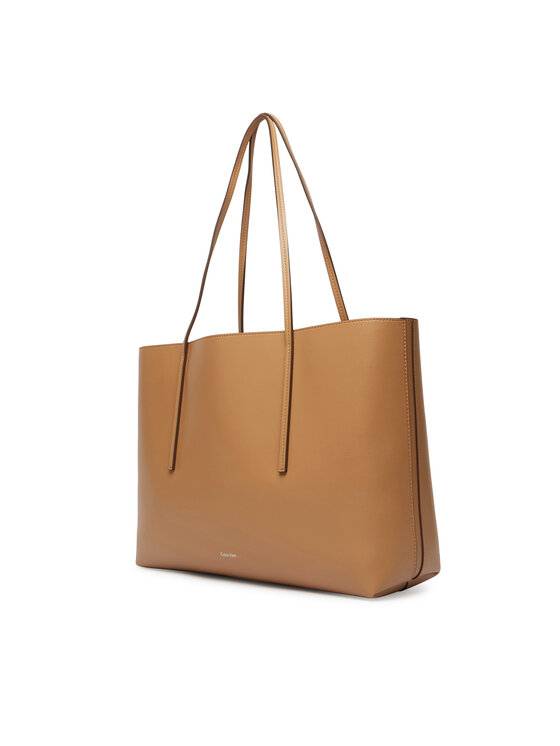 Calvin Klein Calvin Klein Torebka Foil Logo Tote LV04F3274G Beżowy