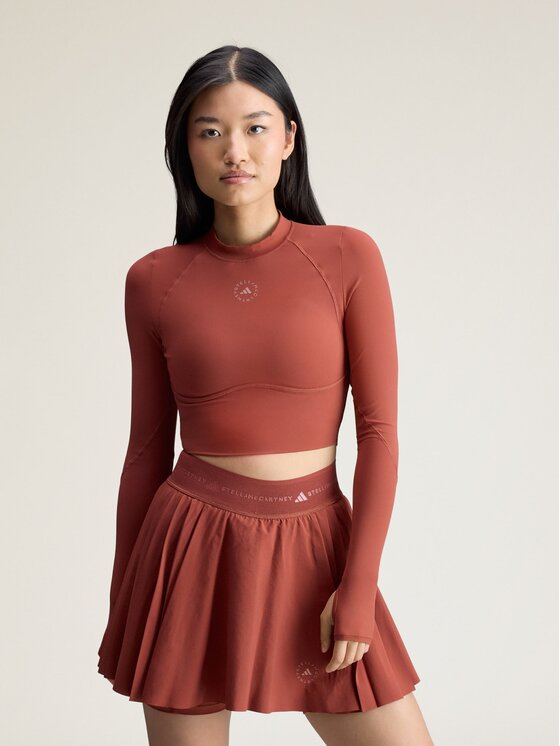 adidas by Stella McCartney adidas by Stella McCartney Koszulka techniczna 154647 Czerwony Fitted Fit