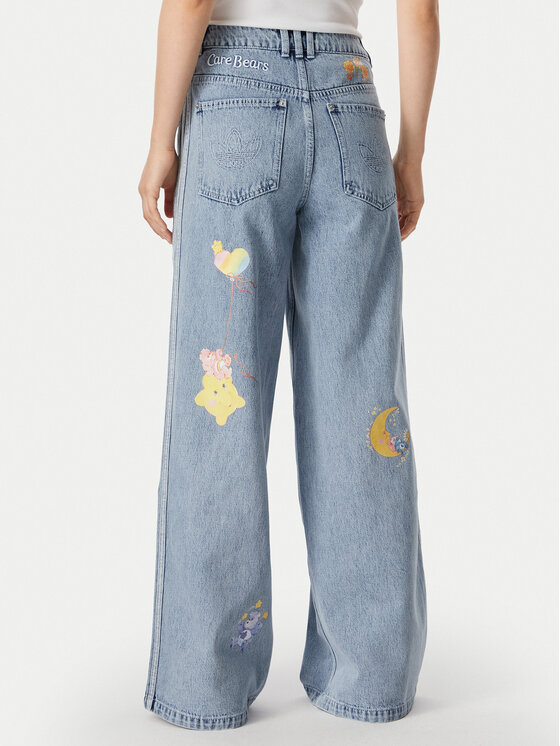 adidas adidas Traperice Care Bear High Rise KQ6748 Svijetlo plava Wide Leg