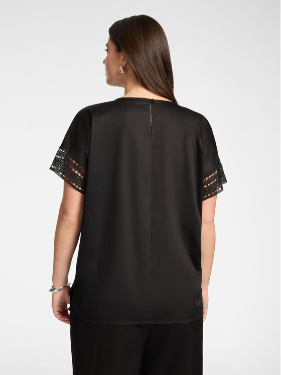Elena Mirò Elena Mirò Bluzka 2163Z000049N033 Czarny Boxy Fit